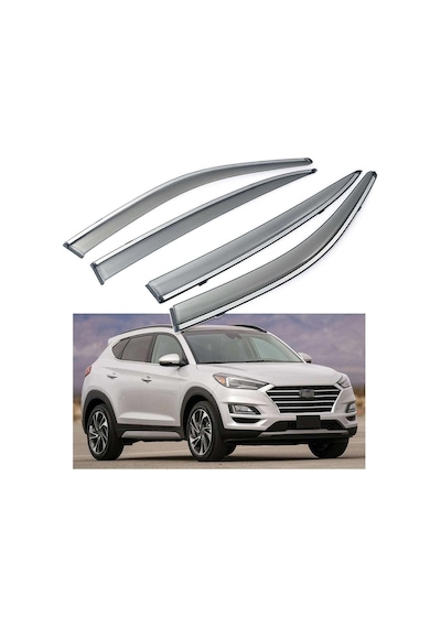 Hyundai Tucson Uyumlu 2015 2020 Kromlu Cam Rüzgarlığı İthal