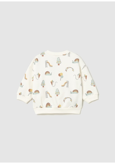 Mayoral Yenidoğan Bebek Sweatshirt Krem