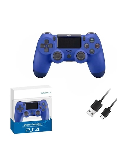 Trio Tr901m Mavi Doubleshock 4 Kablosuz Titreşimli Ps4 Oyun Kolu