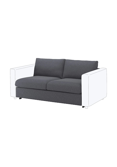 Ikea Gri Şık Kanepe - 2'li Yataklı Kanepe Ünitesi Kılıfı
