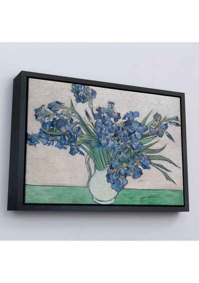 Ahşap Çerçeveli Vincent Van Gogh - Süsen Çiçeği Tablo - Irises-7183