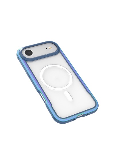 Apple Uyumlu iPhone 17 Air Kılıf M-safe Şarjlı Airbagli Raptic Shield Serisi Şeffaf Kapak Colorful