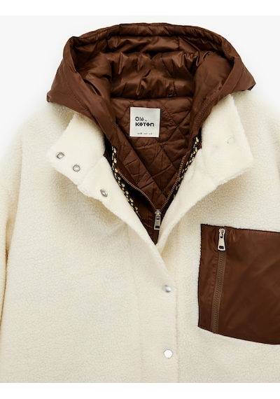 Koton Kapüşonlu Çıtçıt Düğmeli Cep Detaylı Kapitoneli Peluş Oversize Ceket Kahverengi 6wal20014ıw Kahve Koton Kapüşonlu Çıtçıt Düğmeli Cep Detaylı Kapitoneli Peluş Oversize Ceket Kahverengi 6wal20014ıw Kahve