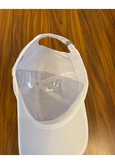 Hamze Mikro Paraşüt Delikli Kumaş Yazlık Unisex Beyzbol Cap Şapka Beyaz