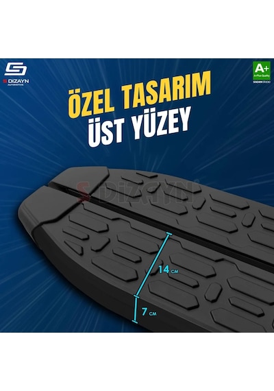 S-dizayn Opel Grandland X 2 Hybrid Evo Siyah Yan Basamak 183 Cm 2024 Üzeri A+ Kalite