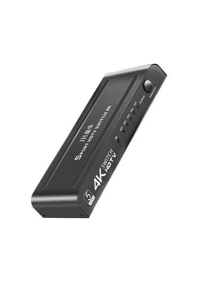 5 Port Hdmı Switch 4k Ultra Hd, 5 Giriş 1 Çıkış Hdmı Anahtarlayıcı, Uzaktan Kumandalı Çoklayıcı, Ps5 Switch Tv Box Pc Monitör Projektör Uyumlu, Metal Kasa Q509