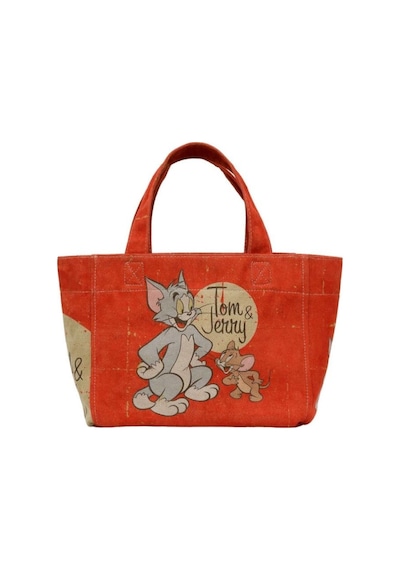 Dogo Kadın Vegan Turuncu Medium Tote Bag - Warner Bros Tom & Jerry Tasarım Oranj