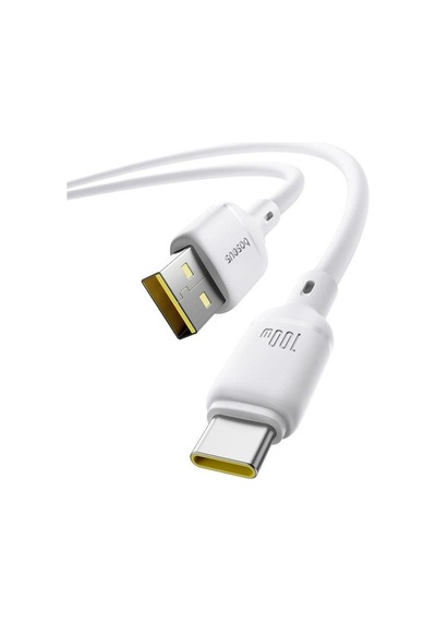 Baseus Silky Series Usb To Type-c 100w Hızlı Şarj Kablosu 1m - Beyaz