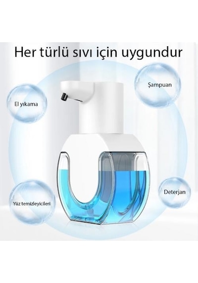 Coofbe Şarjlı 420ml Sensörlü Sıvı Sabunluk Köpük Makinesi Akıllı Otomatik Sıvı Sabunluk Makinesi
