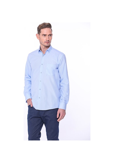 Klasik Uzun Kol Oxford Hediye Kutulu Kolay Ütülenebilir Erkek Gömlek Fs-001254 - Açık Mavi-1399 Açık Mavi
