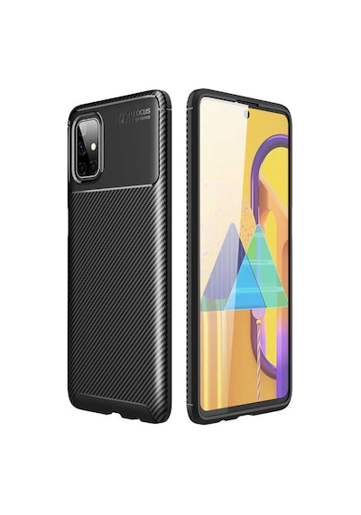 Samsung Uyumlu Galaxy M51 Kılıf Zore Negro Silikon Kapak-Siyah