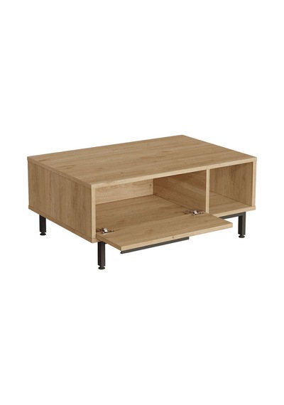 Bohem Orta Sehpa 60x90cm Metal Ayaklı Kapaklı Sepet Boh2-s Kahverengi