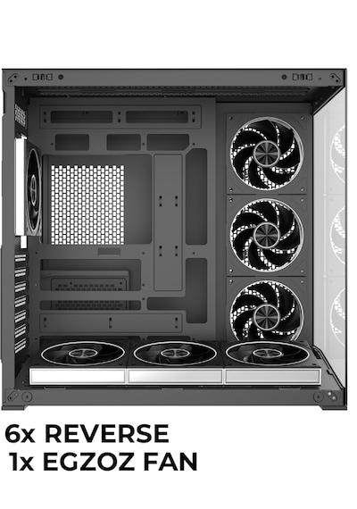 Gameline Leon V2 Grand Premium 7x ARGB PWM Fan Ultra Airflow ATX Gaming Bilgisayar Kasası Siyah