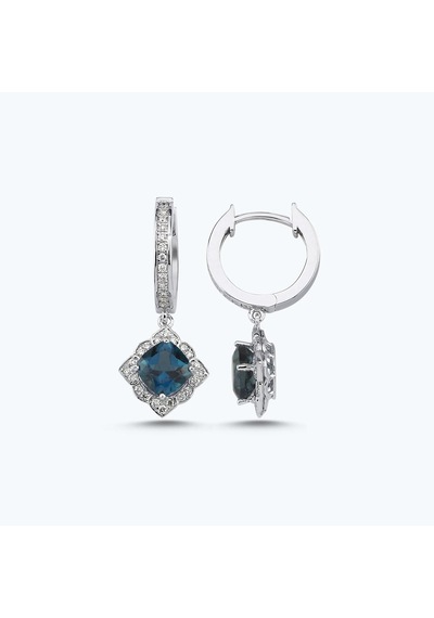 Altınbaş Pırlanta London Blue Topaz Küpe Pehl003lb14k-2