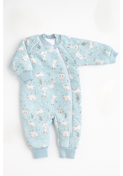 Babyhola 2.5 Tog Yorgan Gerektirmeyen Kalın Elyaf Dolgulu Çocuk Uyku Tulumu Pamuk Astarlı Unisex 6020 Mint Yeşil