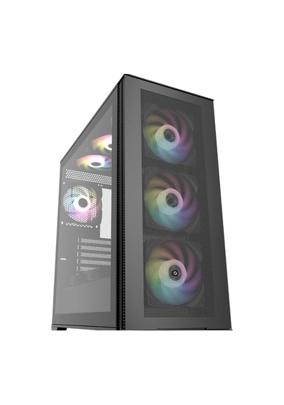 Bigmesh Atx Bilgisayar Kasası, 4x120mm Rgb Fan, Siyah, Temperli Cam Panel, Oyuncu Pc Kasası