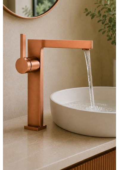 Sera Uzun Lavabo Bataryası Parlak Rose