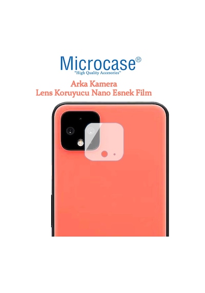 Microcase Google Pixel 4 Kamera Camı Lens Koruyucu Film