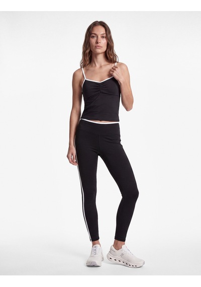 Koton Yüksek Bel Biyeli Slim Fit Spor Tayt Siyah 7wak40004nk
