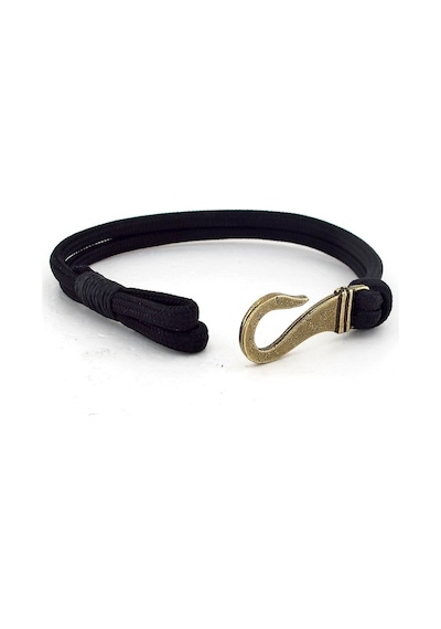Bronz Metal Kanca Siyah Paracord Erkek Bileklik Bt616 Bronz