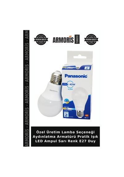 Özel Üretim Lamba Seçeneği Aydınlatma Armatürü Pratik Işık Led Ampul Sarı Renk E27 Duy