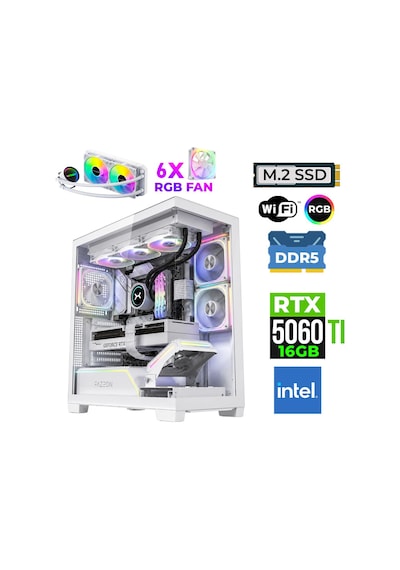 Xaser FADE X280 i7-14700F 32 GB 1 TB M.2 NVMe SSD 16 GB RTX5060Ti Free Dos Masaüstü Oyuncu Bilgisayarı