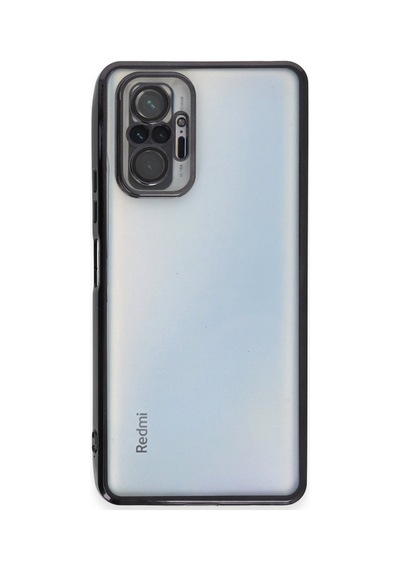 Xiaomi Redmi Note 10 Pro Uyumlu Kılıf Lensli Silikon - Siyah