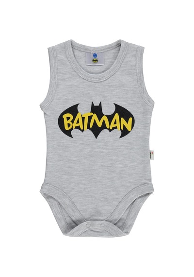 Civil Baby Batman Baskılı 3-18 Ay Çıtçıtlı Badi - Gri Karmelanj