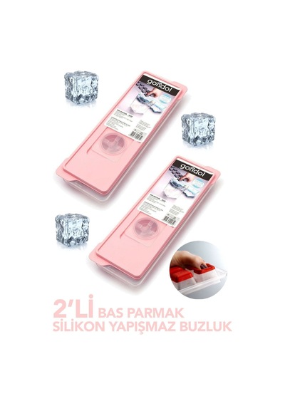 2'li Silikon Bas Parmak Yapışmaz Buzluk & Buz Kalıbı Silikon Diğer