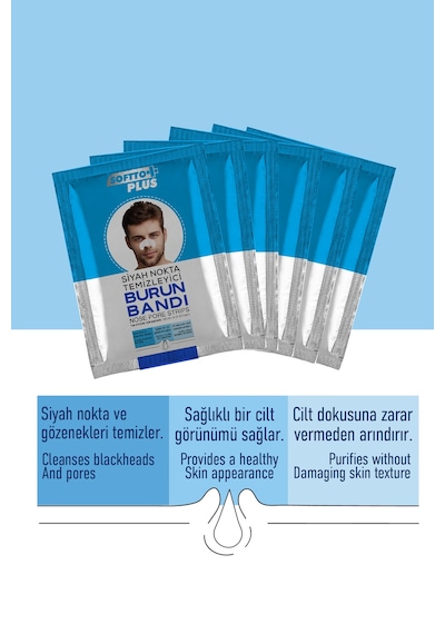 Burun Bandı Siyah Nokta Temizleme Erkek 6 Lı