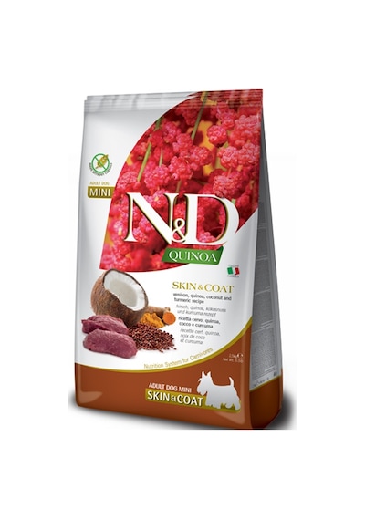 N&D Quinoa Skin & Coat Geyik Etli Mini Yetişkin Köpek Maması 2500 G