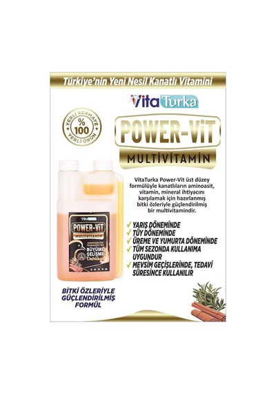 Turka Pover Vit 500 Ml - Yaris - Üreme - Tüy - Gelişim Vitamini