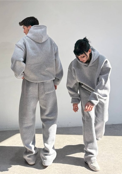 Zaee Basic Oversize Hoodie Gümüş Gri