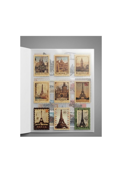 Vintage 20 Sayfa Şeffaf Sticker Defteri Ajanda - Scrapbook - Journal - Planner - 926989552 Diğer