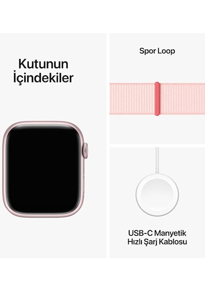 Apple Watch Series 9 GPS 45 MM Alüminyum Kasa Spor Loop Akıllı Saat (Apple Türkiye Garantili)