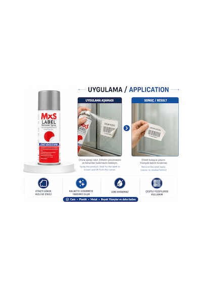 Mxs Etiket Sökücü Sprey 200 Ml - Yapışkan Ve Kalıntı Giderici