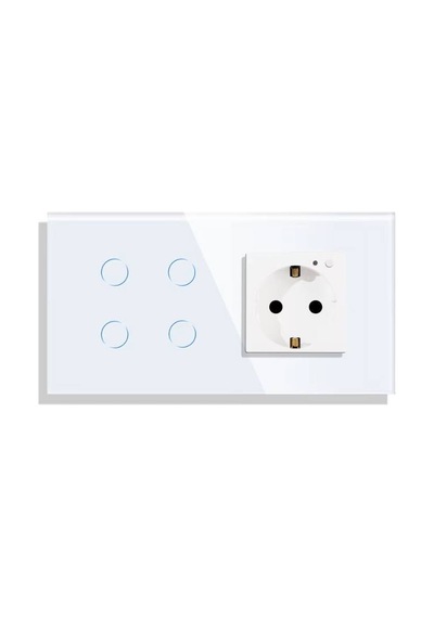 Tuya Akıllı Duvar Prizi Ve 4lü Dokunmatik Panel