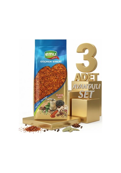 Emu Göçmen Acı Pul Biber 3x40 Gr