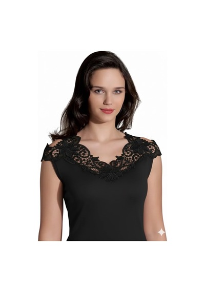 Meks Şahinler Arkası Güpürlü Atlet B396 - Renk: Ekru / Beden: L/xl 12-0530