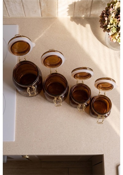 4'lü Kilitli Cam Kavanoz Seti 1500 Ml + 1000 Ml + 750 Ml + 500 Ml Sızdırmaz Contalı Kapaklı Kalın Cam Erzak Saklama Kavanozu Paslanmaz Çelik Kilit Mekanizmalı Dekoratif Saklama Kabı Kahverengi Kahverengi 4'lü Kilitli Cam Kavanoz Seti 1500 Ml + 1000 Ml + 750 Ml + 500 Ml Sızdırmaz Contalı Kapaklı Kalın Cam Erzak Saklama Kavanozu Paslanmaz Çelik Kilit Mekanizmalı Dekoratif Saklama Kabı Kahverengi Kahverengi