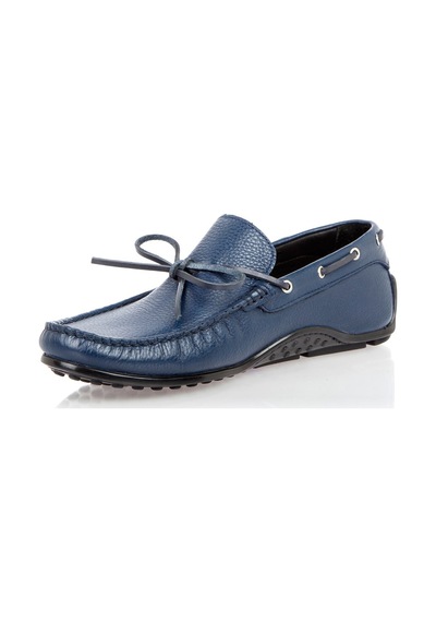 Erkek Lacivert Deri Loafer