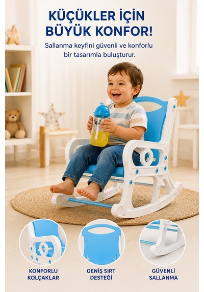 Mino Çocuk Sallanan Sandalye Dinlenme Ve Oyun Sandalyesi Pembe