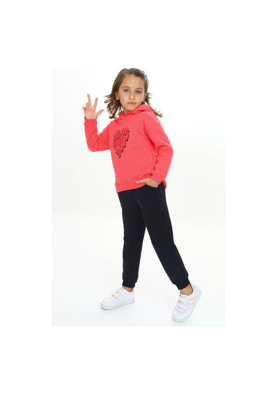 Toontoy Kids Toontoy Kız Çocuk 2'li Takım Baskılı Kapüşonlu Sweatshirt & Beli Paçası Lastikli Jogger Eşofman Altı - Renk Bloklu & 3 İplik Şardonlu Nar Çiçeği Toontoy Kids Toontoy Kız Çocuk 2'li Takım Baskılı Kapüşonlu Sweatshirt & Beli Paçası Lastikli Jogger Eşofman Altı - Renk Bloklu & 3 İplik Şardonlu Nar Çiçeği
