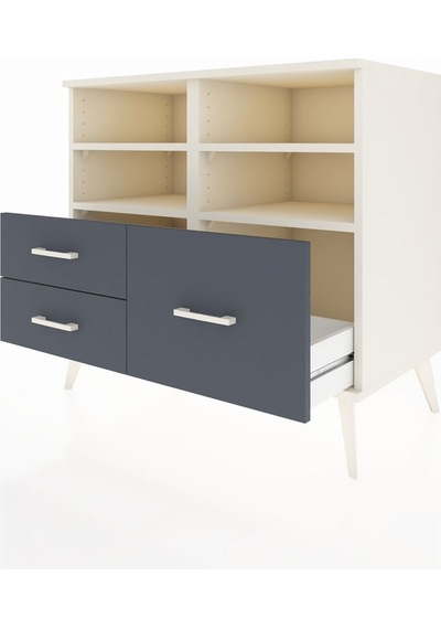 Hyperion Şifonyer 4 Raflı 3 Çekmeceli 88x44x80 Aytaşı-aytaşı/antrasit Aytaşı/antrasit