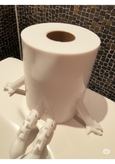 Sevimli Oturan Figürlü 3d Tuvalet Kağıdı Aksesuar Süs Dekoru