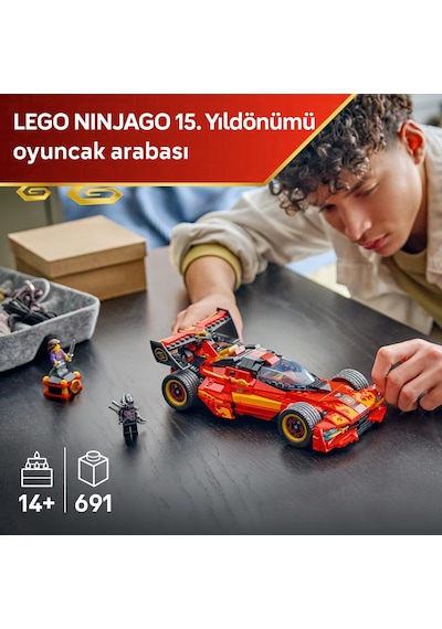 LEGO® NINJAGO® X-1 Ninja Turbo Otomobili 15. Yıl Dönümü 71867 - 14 Yaş Üzeri için Yaratıcı Oyuncak Yapım Seti (691 P)