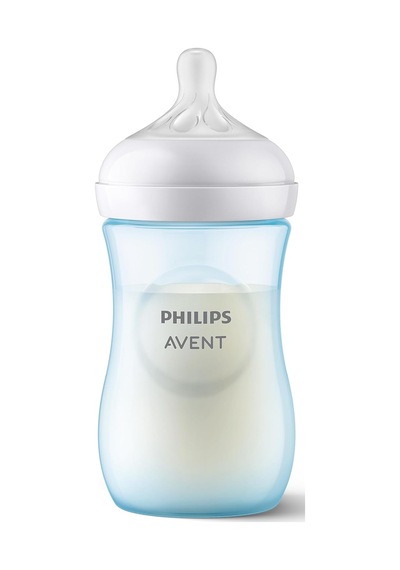 Philips Avent Doğal Tepkili Biberon, 260 Ml, 1 Ay+, Akıtmaz Emzik, Kolik Ve Gaz Önleyici, Bpa İçermez, Mavi, Scy903