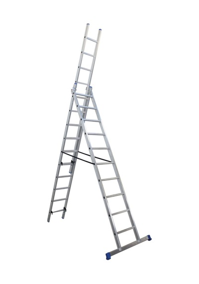 Elmas Serisi - 3 Parça X 3 Metre 9 Metre A Ti Pi Alüminyum Merdiven - Yerli Üretim