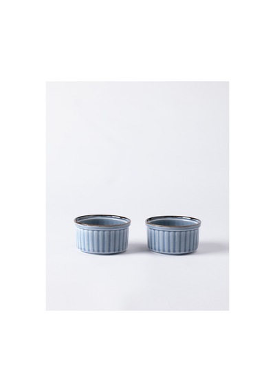 Madame Coco Kleby 2'li Natural Sufle Kabı - Mavi - 10 Cm