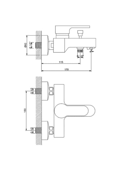 Newarc Master Banyo Bataryası - 187511 Gri Tek Ebat Beden KROM